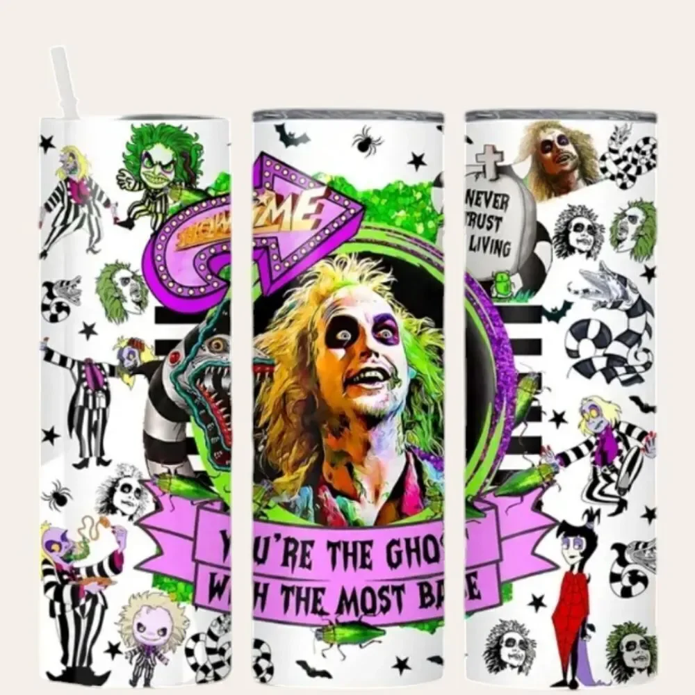 20oz BEETLEJUICE BEETLEJUICE stainless steel tumbler hot cold cup